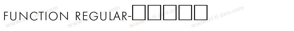 function regular字体转换